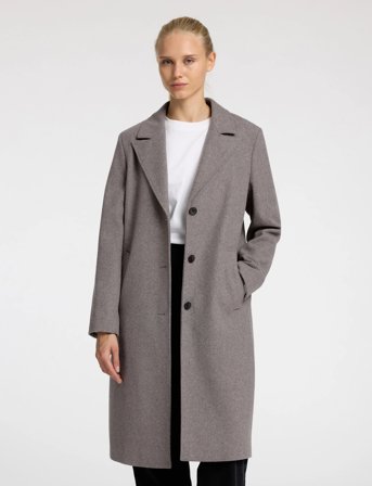 Selected Slfnew Alma Wool Coat Noos - Grey - 36