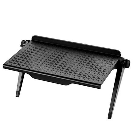 1 stk. TV-skjermhylle i plast, TV-hylle, dataskjermhylle (svart)