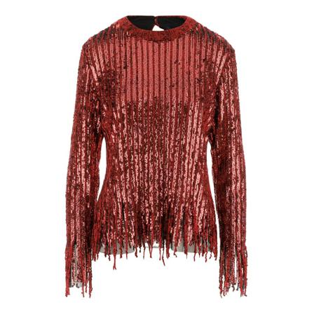 Etro Round-neck Strik Rød, Dame Striktrøjer
