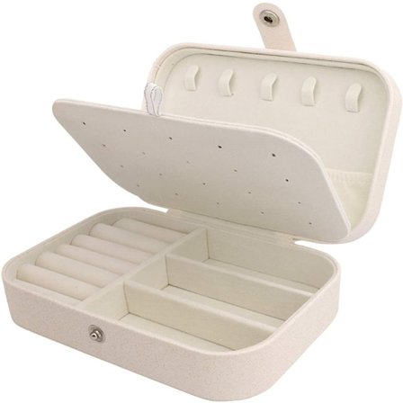 Smykkeboks 16x11x5 cm PU skinn Hvit