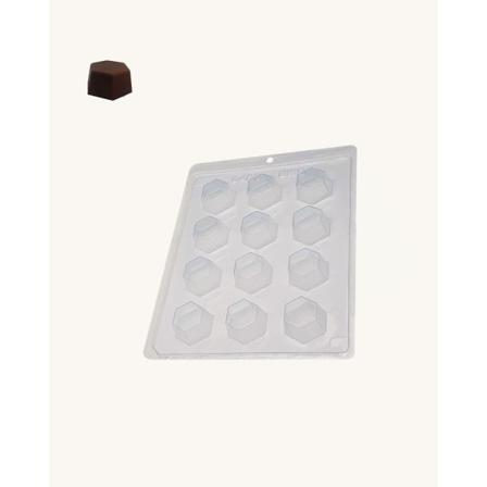 Bwb Simple Mold - Bombom Sextavado Médio 9463 - Pralinform Chokl Transparent