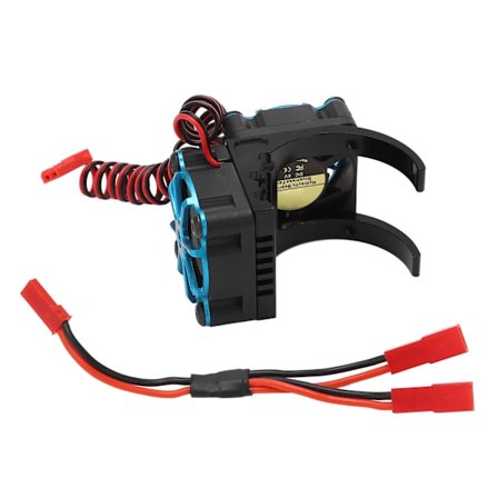 RC-motor kylfläkt med dubbla fläktar för 550 3650 3660 3670 3674 motor 36 mm diameter svart