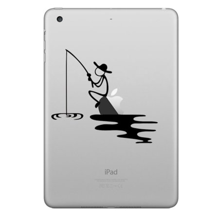 HAT PRINCE Stylish Chic PVC Decal Sticker for iPad - Fishing