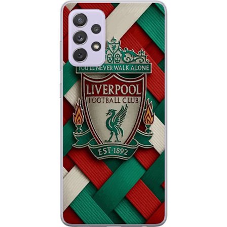 Kompatibelt Mobilskal till Samsung Samsung Galaxy A52s 5G Liverpool Football Club-emblem med You'll Never Walk Alone i kraftfull grafisk design för p