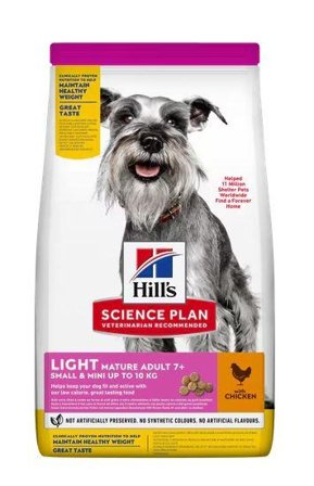 Hill's Science Plan Light Small & Mini Mature Adult, Kylling Tørrfôr til Hund - 2,5kg