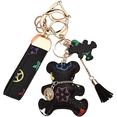 Søde Franske Bulldog Bjørn Nøgleringe Kvinder Til Bilnøgler Håndledsrem Sæt, Bil Nøgleringe Til Kvinder Mænd Børn Taske Charms Gave Tilbehør
