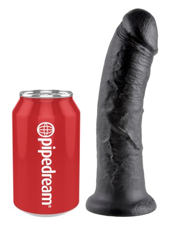 King Cock Svart 20.5 cm - Vuxen.se - Handsfree dildo med sugpropp