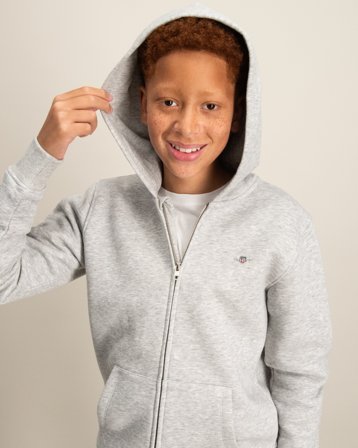 GANT SHIELD ZIP HOODIE Harmaa Hupparit/Hoodie Pojat - Kids Brand Store