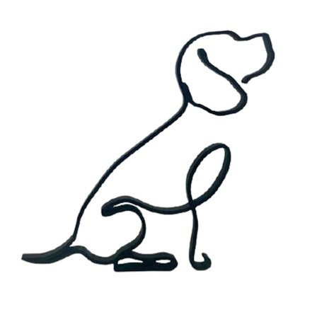 Abstrakt hundprydnad Modern djurskulptur E E