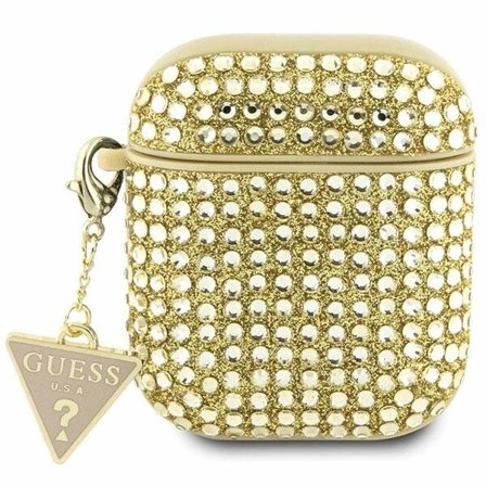 Guess GUA2HDGTPD AirPods 1/2 deksel gull/gull Rhinestone Triangle Charm