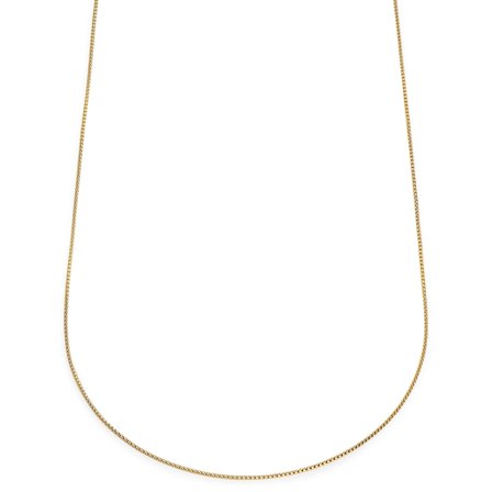 Essentials | 1 mm Gold-Tone Curved Box Chain Necklace for Men - Chain necklaces