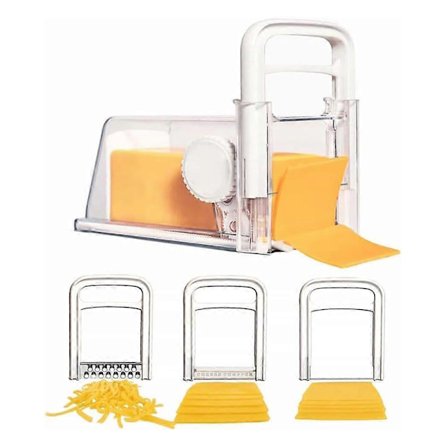 4-in-1 juustoleikkuri, juustohöylä, juustomurskain 4-in-1, voihöylä säilytyslaatikko, kotikäyttöön tarkoitettu juustoleikkuri