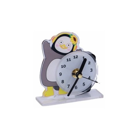 Full penguin analog alarmklocka tyst resealarmklocka barnrum sängbord vardagsrum kontor