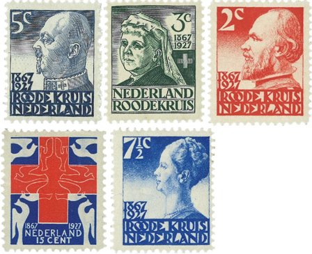Holland 1927 - NVPH 203-207 - Ubrugt