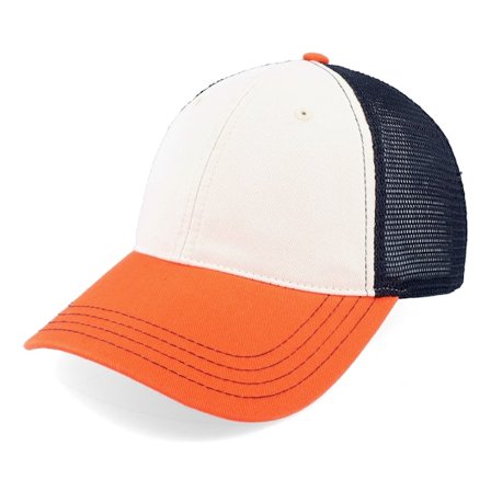Richardson - Beige trucker Cap - 111 Tri Stone/Black/Orange Trucker @ Hatstore