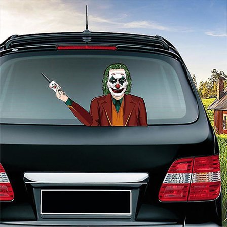 (1 Pack) Halloween Wiper Sticker Removable Car Windshield Wiper Sticker Car Sticker Decoration (joker Wiper Xmyg-237)