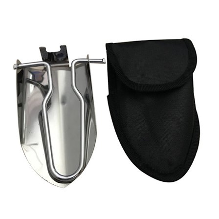 Mini sammenleggbar spade i rustfritt stål for hagearbeid og reiser