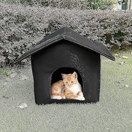 Udendørs Kattehus, Vandafvisende Udendørs Kattehus, Indendørs Hundehus, Tyk Vandafvisende Foldbar Kattetelt, Vintervarm Oxford Klud Vildkatte Hun