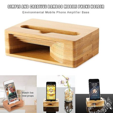 Mobiltelefon Høyttaler Tre Holder Lydforsterker Bracket Desktop Stand For Iphone Samsung