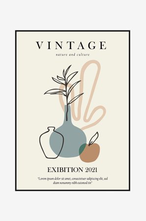 Venture Home - Juliste Vintage - Beige - Julisteet - 21X30 - - Homeroom