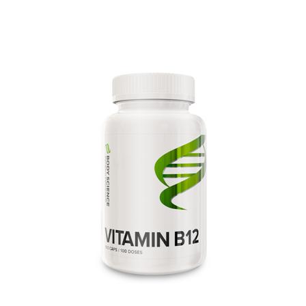 Vegansk B12 - 100 kapslar - Body Science Vitamin B12 - Kosttillskott för B12-brist, Kosttillskott, Vitaminer & Mineraler, Enskilda vitaminer