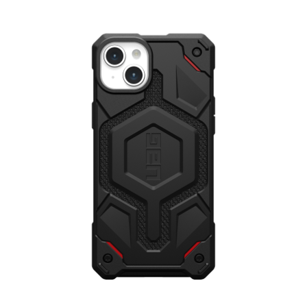UAG Monarch Pro kotelo MagSafe varten iPhone 15 Plus - musta kevlar