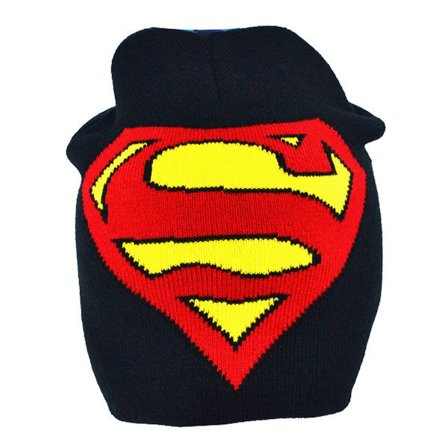 Superman Barn/Pojkar Officiell Logotyp Roll Down Beanie Hat Juni Flerfärgad Junior