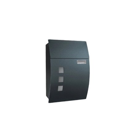 Rootz Wall Letter Box - Låsbar postlåda - Visningsfönster - väderbeständig - 32 cm x 10 cm x 45 cm