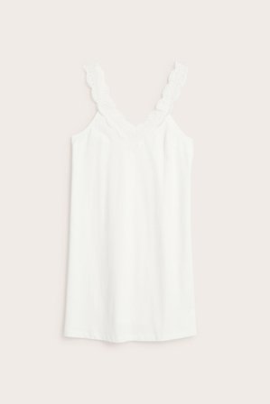 Kappahl | Nattkjole med blonder Offwhite S | Offwhite