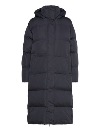 Longline Hooded Puffer Coat Foret Jakke Navy Superdry