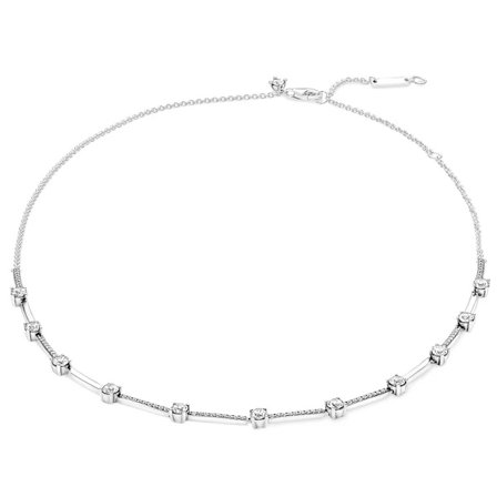 Blå Glittrande Statement Halo Asymmetrisk Stjärna Rosblad Collier Bars Halsband för Mode 925 Sterling Silver Charm DIY Smycken