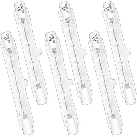 [LCS] 6 kpl halogeenilamppuja R7s 78mm 120w 230v, himmennettävä halogeeniputkilamppu, lämmin valkoinen 2700k, 1500lm, lineaarinen halogeenispotti