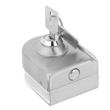 Vobor Rostfritt Stål Glasdörrlås Bolt Lås Dörrtillbehör för Hem Toalett Badrum [DB]