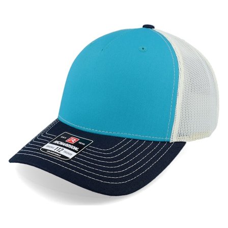 Richardson - Blå trucker Caps - 112fp Tri Blue Teal/Birch/Navy Trucker @ Hatstore