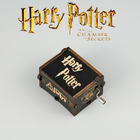 Harry Potter hånddrevet træ musikboks, retro, perfekt gave til fans