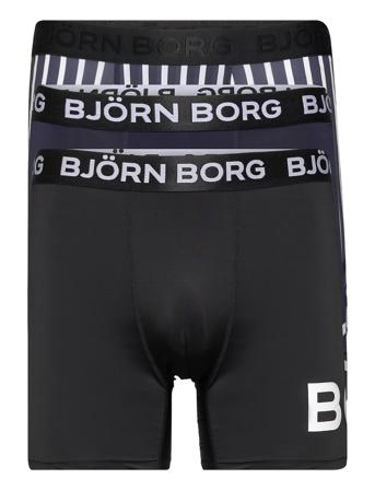 Performance Boxer 3P Boxerkalsonger Svart Björn Borg