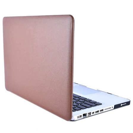 Enkel PU-läderbelagd PC-skyddsfodral för MacBook Pro 16" (2019)(A2141) med ihålig botten