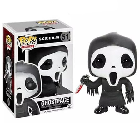 Motorsag Figurleker Nøkkelring Ghostface Vinyl Action Figurer Model Toys Z