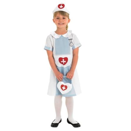Ruby Girls Sjuksköterska Dräkt S Vit/Blå/Röd Vit/Blå/Röd White/Blue/Red S