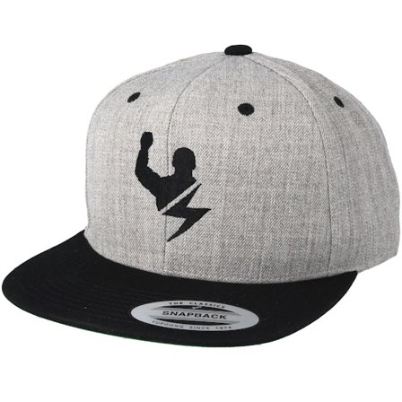 Berzerk - Grå snapback Keps - Strong Bolt Heather Grey/Black Snapback @ Hatstore