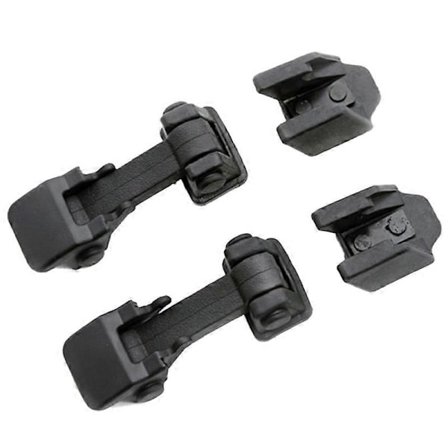 1 Sarja auton kiinnikkeitä, musta konepellin lukko Jeep TJ ja JK Wranglerille