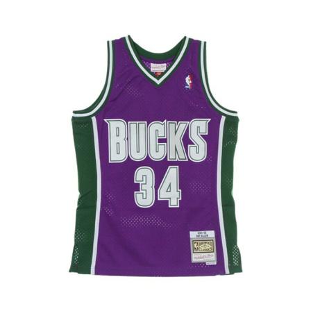 Mitchell & Ness basketball man nba swingman hardwood classics no. 34 ray allen milbuc road , Paars , Heren , Maat: M Sportshirts
