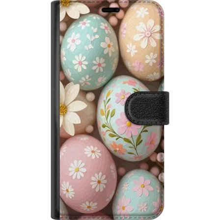 Kompatibelt Lommeboketui til Motorola Edge 50 Fusion Pastellfargede påskeegg med håndmalte blomster og vårfølelse i en myk dekorativ sammensetning