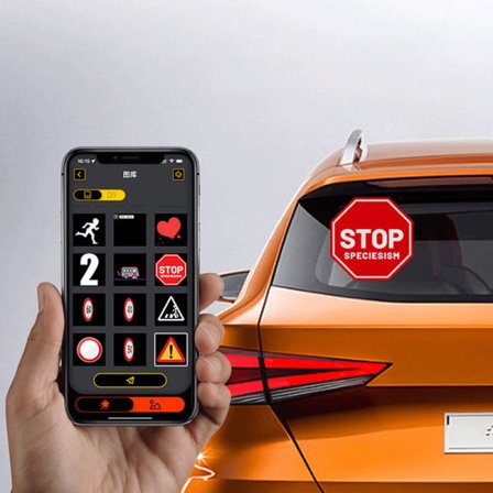 IC LED-skærm til bilens bagrude Mobiltelefon APP Kontrol Fuldfarve