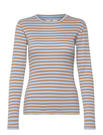2X2 Cotton Stripe Tuba Tee Ls Mads Nørgaard Blue