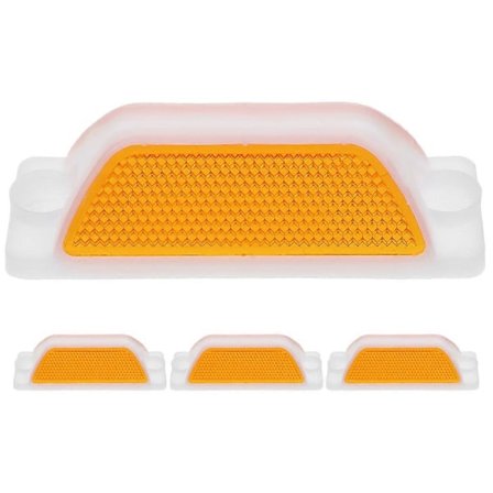 4 stk. Advarselsmarkør Trafik Reflekterende Vejhegn Skilte Sikkerheds Vejmarkør