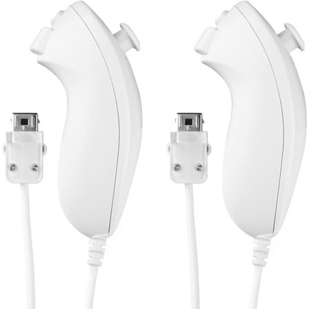 Kuuma alennus edulliseen hintaan! 2 kpl Nunchuck-ohjaimia Wiille, Nunchuk-joystick-kaukosäädinpeli C