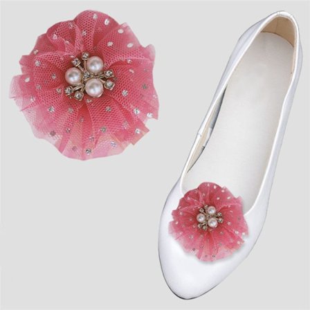 2stk Skoklips Skinnende dekorative klips ROSE