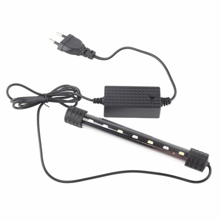 LED Akvarielampa Hög Ljusstyrka Nedsänkbar Blå Vit Fisktank Lampa för Landskap EU-kontakt 220V ZY 15B Med Strömbrytare