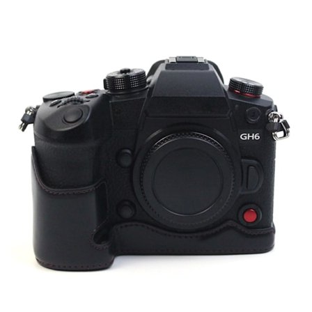 Panasonic Lumix GH6 puolikkaan rungon nahkasuojus - Musta